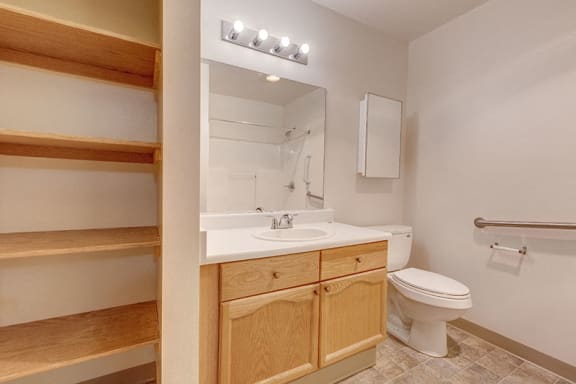  Bathroom Storage Shelves at VINTAGE AT BELLINGHAM, Bellingham, 98226