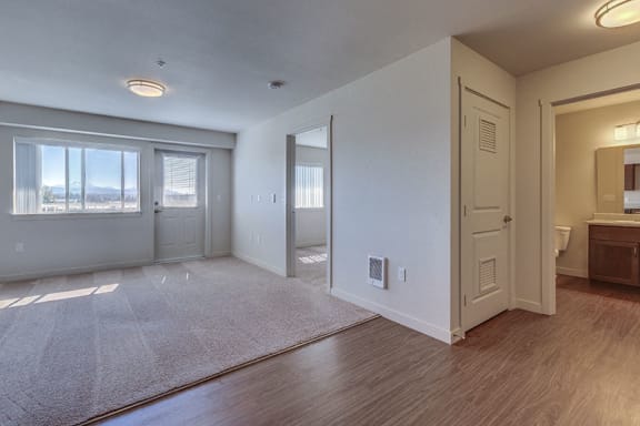 Living Room View at VINTAGE AT LAKEWOOD SENIORS Apartments, Washington, 98271