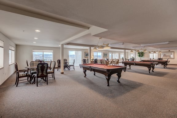 Billiards Room at VINTAGE AT SILVERDALE  Apartments, SILVERDALE  ,Washington, 98383