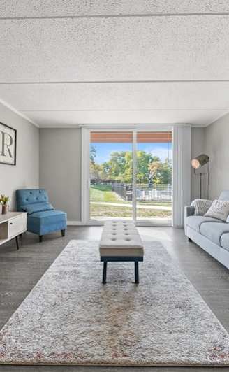 Modern Living Room at Woodland Ridge Apartments, Woodridge, IL, 60517
