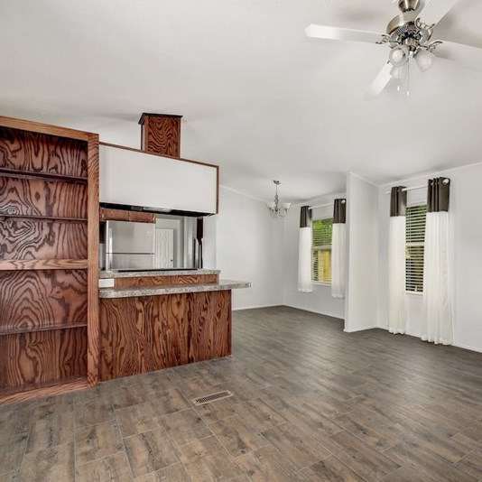 Empty Living Room at Buckingham Village Apartments, Universal City, 78148
