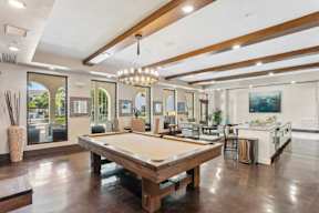 Club Room with Billiards at Azura Luxury Apartments in Kendall, FL
