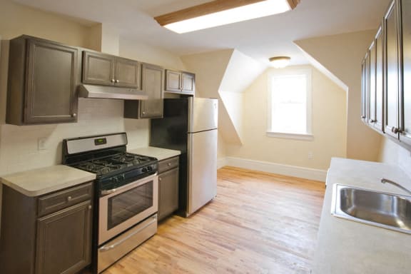 Kitchen with updated refrigerate and appliances