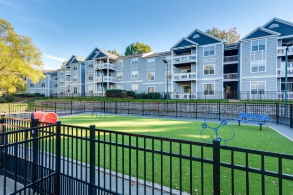Dog Park View at The Village Apartments, Raleigh NC