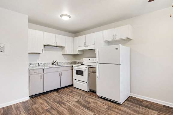 White Kitchen at Sheridan South Apts, Denver