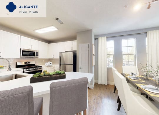 Alicante - kitchen and dining area  at Mission Hills, Camarillo, 93012