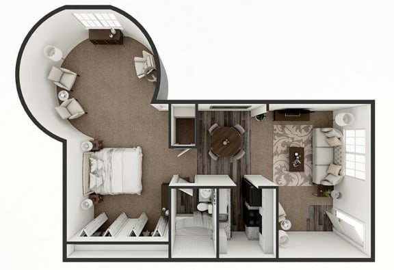 1 bedroom apartment floor plan