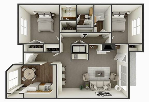 2 bedroom apartment floor plan