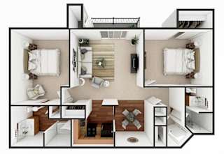 2 bedroom apartment floor plan