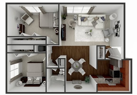 two bedroom apartment floor plan