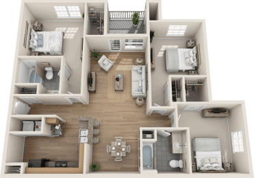 Providence Place Apartment Homes | C2 South Floorplan
