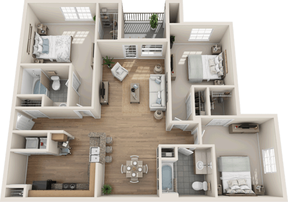 Providence Place Apartment Homes | C2 South Floorplan