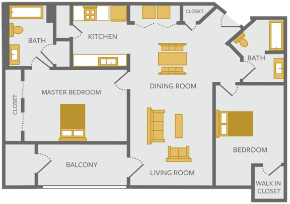 2 bedroom apartment floor plan
