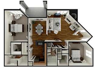 2 bedroom apartment floor plan