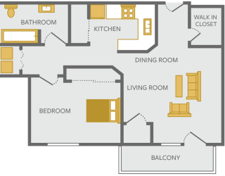 1 bedroom apartment floor plan