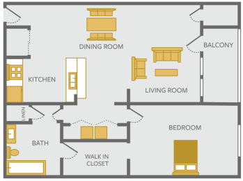 1 bedroom apartment floor plan