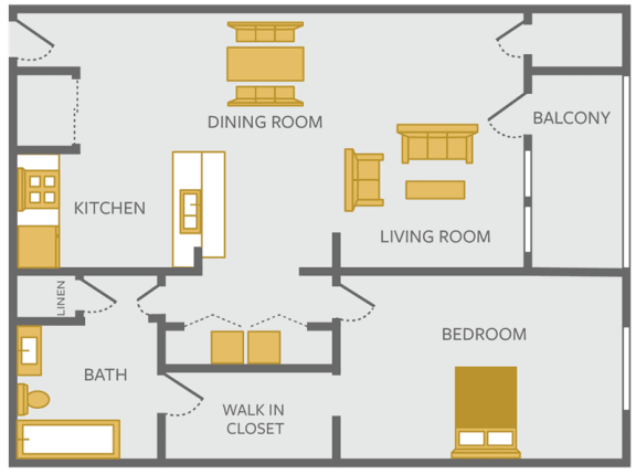 1 bedroom apartment floor plan