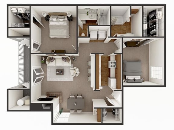 Floor Plan  2 bedroom apt floor plan Amarillo TX