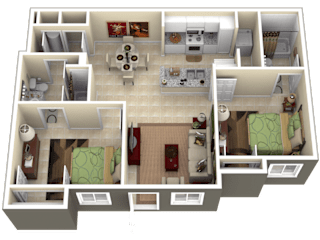 2 bedroom 2 bathroom hollywood, fl apartment