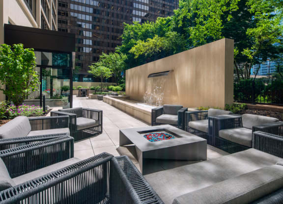 Outdoor Firepit Lounge at Columbus Plaza, Illinois, 60601