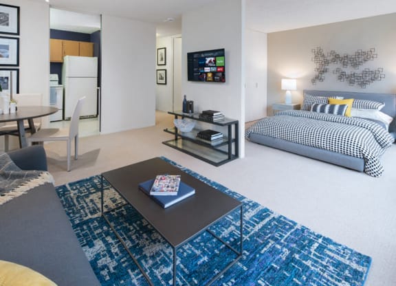 Modern Living Room at Columbus Plaza, Chicago, IL, 60601