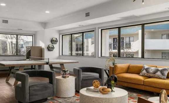 Clubhouse Bright Living Room at Peaks at Sandia View, New Mexico