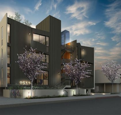 Property Exterior In Night at 3714 Kelton Avenue, Los Angeles, CA, 90034