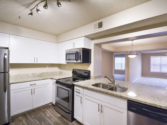 Large Kitchen with European-Style Cabinetry at Smyrna, GA Apartment Near North Cooper Lake Park