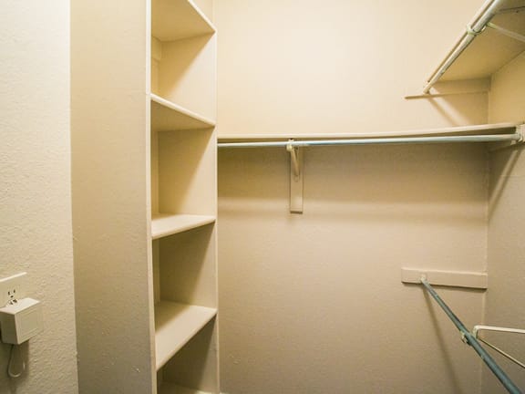 Large closets in the bedrooms at valley ranch apartments for rent