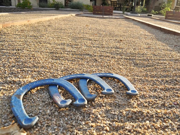 Apartments in Casas Adobes AZ with Outdoor Horseshoe Pits Game