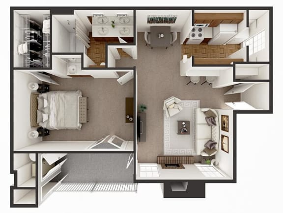 Floor Plan  one bedroom apt floor plan Amarillo TX