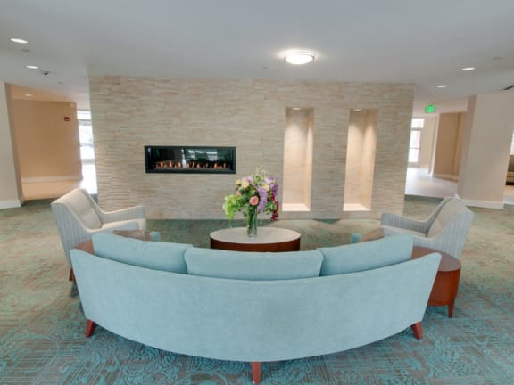 Linden Park Resident Common Area with Fireplace