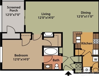 Floor Plan 1 Bedroom