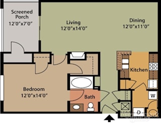 Floor Plan 1 Bedroom