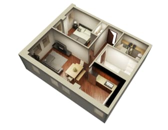 Winnemac Floor Plan at Somerset Place Apartments, Chicago, IL