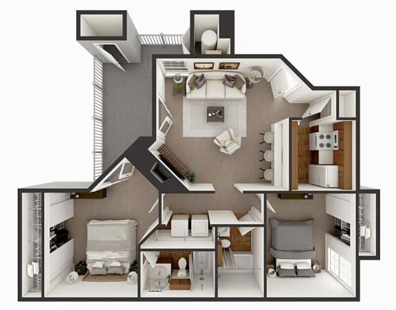 Floor Plan  two bedroom apartment floor plan