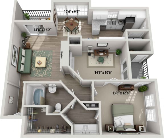 Ravina Apartment Homes - 1 Bedroom 1 Bath Apartment