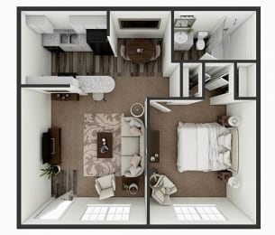 1 bedroom apartment floor plan