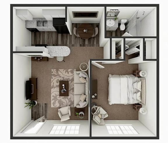 1 bedroom apartment floor plan