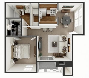 1 bedroom apartment floor plan