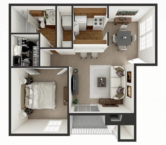 Floor Plan  1 bedroom apartment floor plan