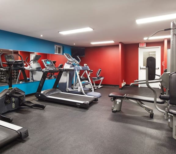 Modern on-site fitness centre