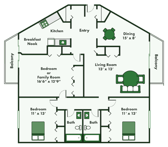 Floor Plans Eden Park Apartments Brooklyn Park, MN