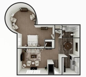 1 bedroom apartment floor plan