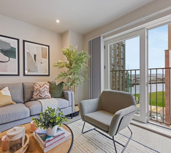 Living area and views at Lady Perrie House