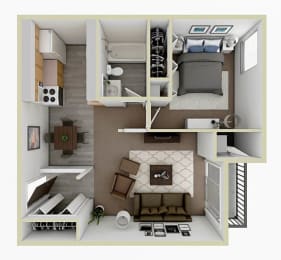 1 bedroom apartment floor plan