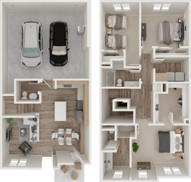 Three Bedrooms, Two and a Half Bathrooms Floor Plan | The Reserve at Rohnert Park in Rohnert Park, CA 94928