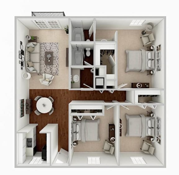 3 bedroom apartment floor plan baton rouge