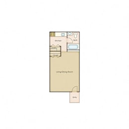  Floor Plan Studio (Renovated)