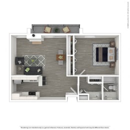 One bedroom, one bathroom at Mediterranean Village Costa Mesa, Costa Mesa, California
